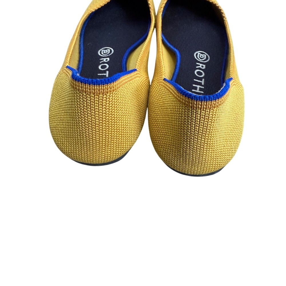 ROTHYS The Pointed Flat Shoes Yellow Knit Women's Size W8.5 - Picture 4 of 7